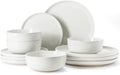Famiware Milkyway 12-Piece Stoneware Dinnerware Set, White