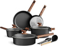 DishDelight 10PCS Ceramic Pots and Pans Set, Kitchen Induction Cookware Set